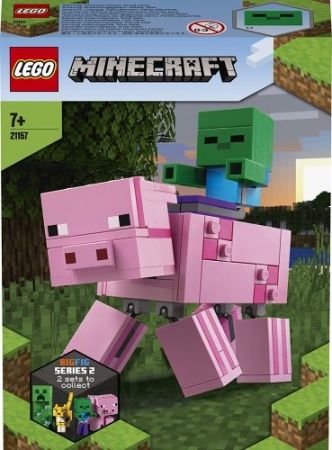 Lego Minecraft 21157 Velká figurka: Prase s malou zombie