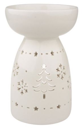 Aromalampa porcelánová bílá velká 16 cm 