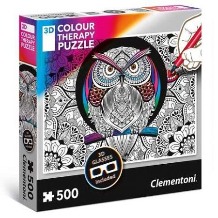 Puzzle 3D Colour therapy dílků 500 Sova