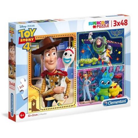 Puzzle Supercolor 3x48 dílků Toy Story 4