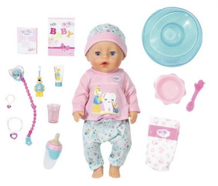 Baby Born Bath Soft Touch holčička s doplňky na čištění zubů