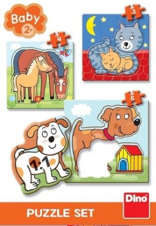 Puzzle set zvířátka 3-5 baby