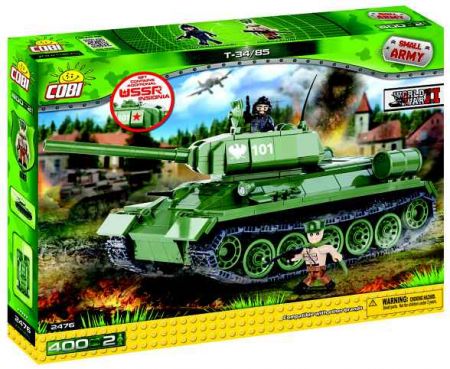 II WW T34/85, 505 kostek, 1 figurka