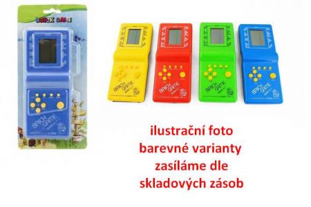 Digitální hra Brick Game Tetris hlavolam plast 18cm