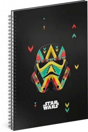 Spirálový blok Star Wars – Black, linkovaný, A5