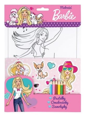 BARBIE – Omalovánky, pastelky, samolepky