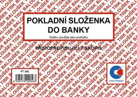 Pokladní složenka do banky A6 přímopropisující / PT080 / Baloušek tisk