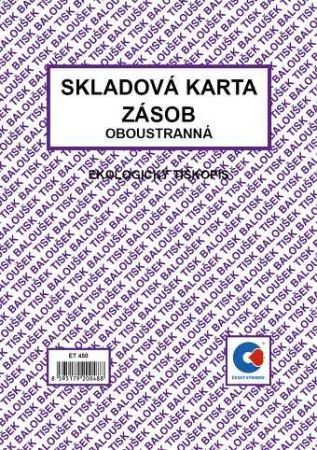 Skladová karta zásob A5 (oboustranná) / ET450 / Baloušek tisk