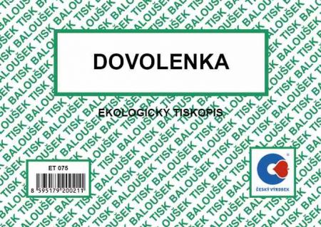 Dovolenka A6  / ET075 / Baloušek tisk