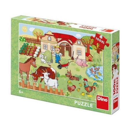 Puzzle 100 dílků xl Zvířátka na statku