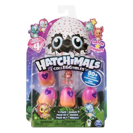 Hatchimals zářící zvířátka čtyřbalení s bonusem serie 4