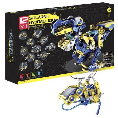 Solární a hydraulická stavebnice - robot 12 v 1