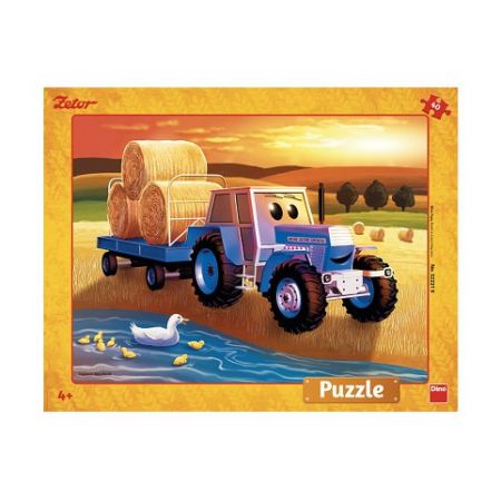 Puzzle 40 dílků Zetor: žně deskové puzzle