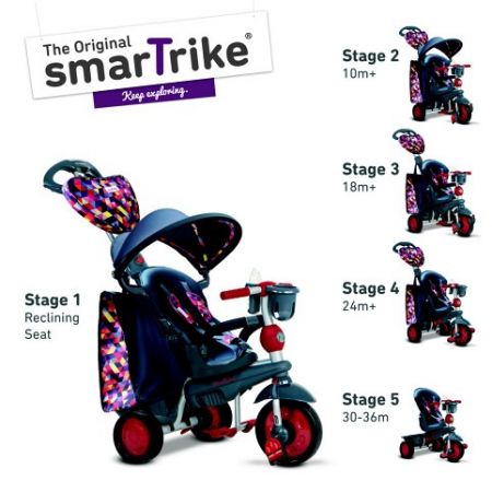 Tříkolka Smart Trike 4 v 1 Explorer šedá