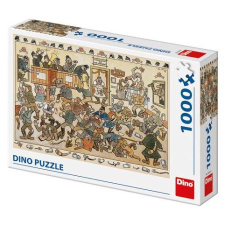 Puzzle 1000 dílků: Josef Lada Rvačka v hospodě