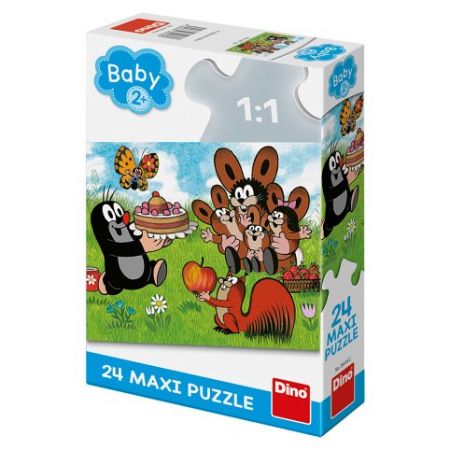 Puzzle 24 dílků: maxi Krtek narozeniny