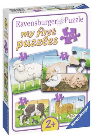 Puzzle Zvířata na statku 2/4/6/8 dílků