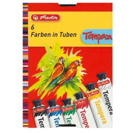 Tempery 6 barev, tuba 16ml (Herlitz)