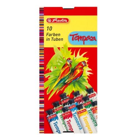 Tempery 10 barev, tuba 16ml (Herlitz)