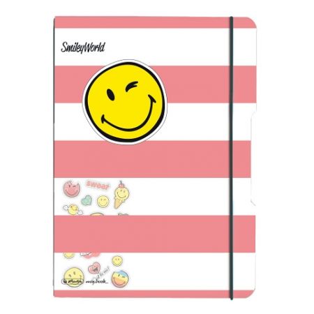 Sešit my.book flex A4/40 linka + 40 čtvereček, PP, SmileyWorld Girly (Herlitz)