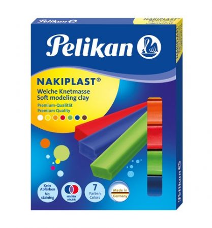 Modelína Nakiplast 7 barev, 125 g (Herlitz)