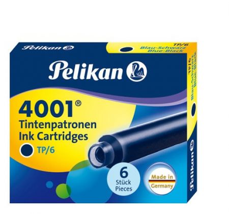 Inkoustové bombičky Pelikan 6 ks, modročerné/ v krabičce (Herlitz)