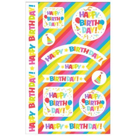 Etikety Happy Birthday (Herlitz)