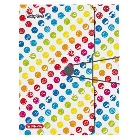 Box na spisy A4/4 cm, PP SmileyWorld Rainbow (Herlitz)