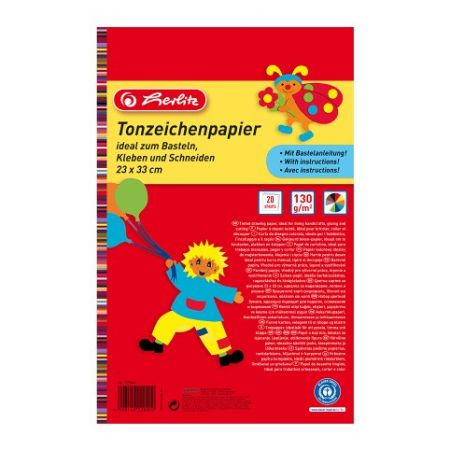 Barevné papíry 20listů, 33x23cm, 120g, mix barev (Herlitz)