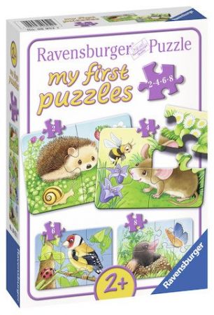 Puzzle Zvířata v zahradě 2/4/6/8 dílků