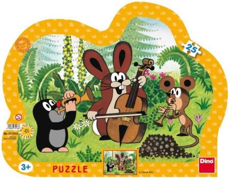 Puzzle 25 dílků kont.Krtek muzikant