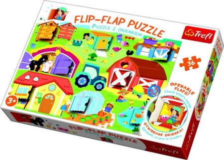 Puzzle 36 dílků Flip-flap Na farmě