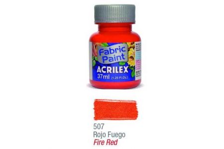 Barva na textil Fire Red 37ml 507