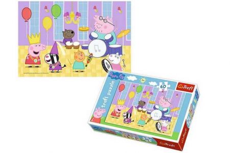 TREFL Puzzle Prasátko Peppa na plese 33x22cm 60 dílků