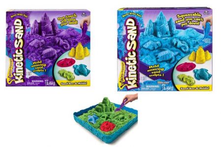 Kinetic sand písečný zámek s formičkami a hrací vanou 454g