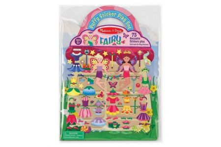 Melissa &amp; Doug - Adhezní sešit se samolepkami- Fairies