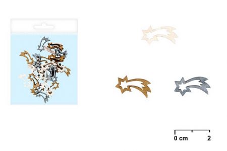 Dekorace kometa 24ks 2cm mix