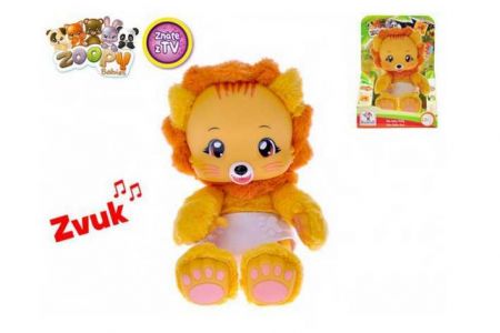 Zoopy Babies lvíček 24cm tlapky svítící ve tmě na baterie se zvukem