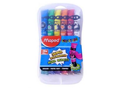 Temperové barvy MAPED Paint 12 tub x12ml