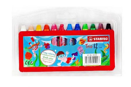 STABILO Trio Oil Pastel 12ks wallet