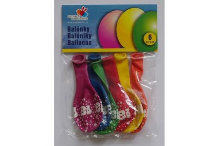 OB balonky GM 90 6 balonků 26cm potisk 18