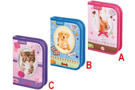 Herlitz - Prázdný penál Pretty Pets, 1 chlopeň