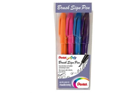 PENTEL Brush sign pen sada F,P