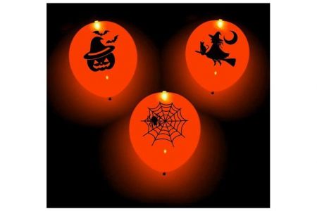 Balonky LED 4ks barevné HALLOWEEN