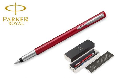 PARKER ROYAL Vector Standard Red plnicí pero Hrot F (plnící) PP