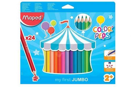 Pastelky trojhranné Maped Jumbo Color&#39;Peps 24ks