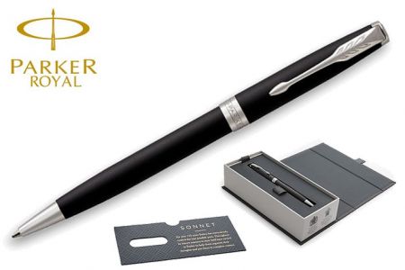 PARKER ROYAL SONNET Matte Black CT kuličková tužka KT (kuličkové pero)