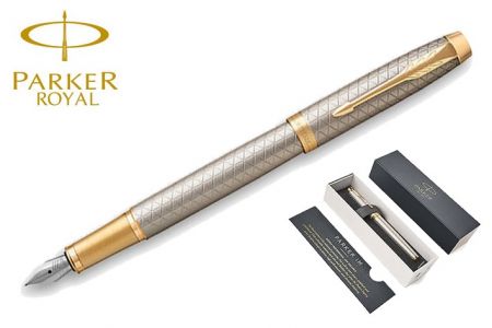 PARKER ROYAL IM Premium Warm Grey GT plnicí pero Hrot M (plnící) PP