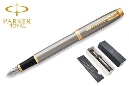 PARKER ROYAL IM Brushed Metal GT plnicí pero Hrot M (plnící) PP