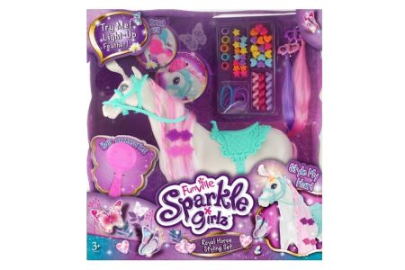 Stylingová sada se svítícím koněm Sparkle Girlz